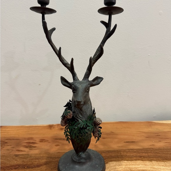 Department 56 Other - Vintage Dept 56 Metal Deer Candle Holder — Rustic Cabin / Holiday Décor